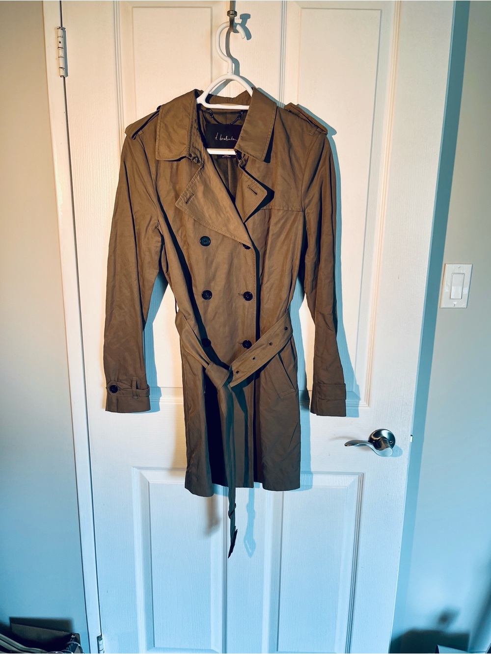 Talula Babaton Double-Breasted Trench Coat - Green